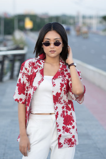 Rosé Breeze Cuban Shirt