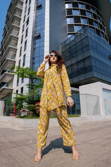 Yellow Radiance Printed Co-ord