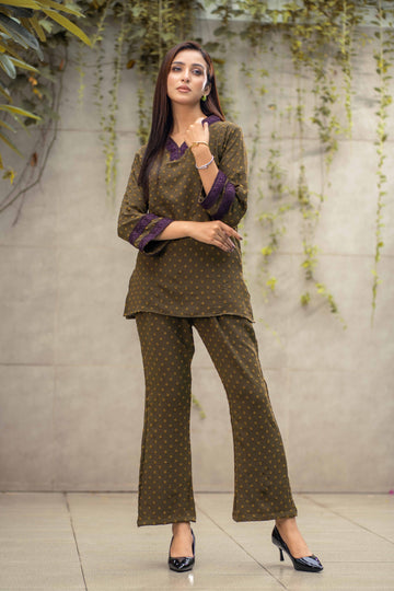 SAPHELLA Olive Luxe Co-ord Set