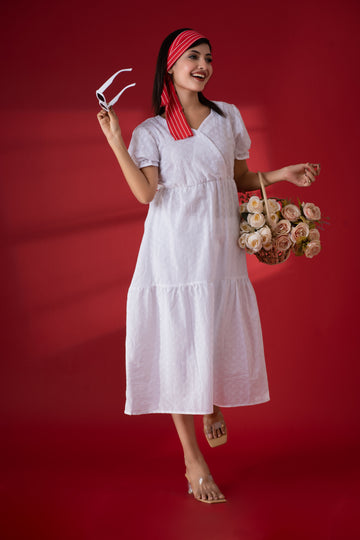 White Long Beach Wear Dress