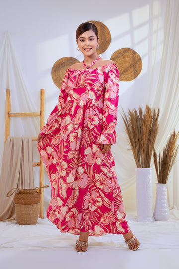 SAPHELLA Flamingo Floral Dream Dress