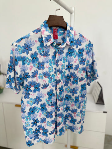Blue Bloom Baggy Fits Shirt
