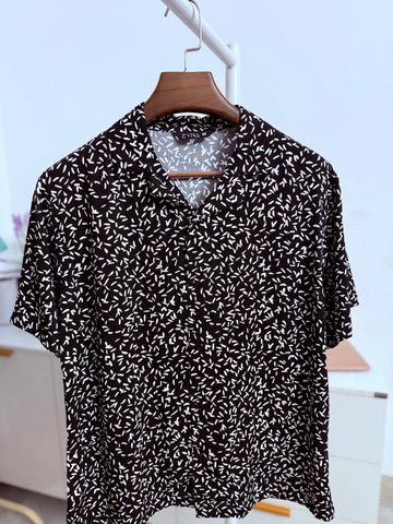 Zyna Noir Abstract Shirt