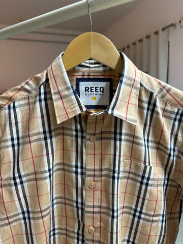 REEQ Classic Beige Tartan Check Shirt
