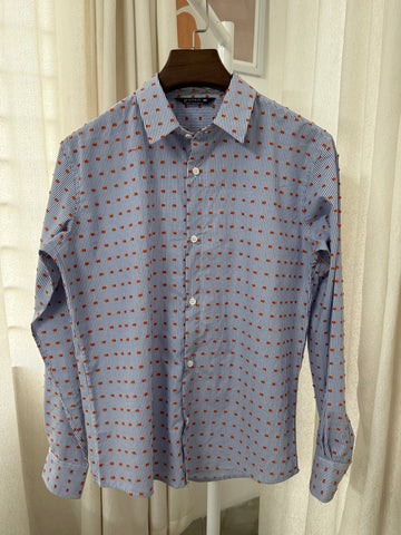Abstract Checkered Stripe Shirt