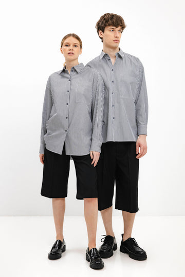 UNISEX LONG-SLEEVE STRIPED SHIRT