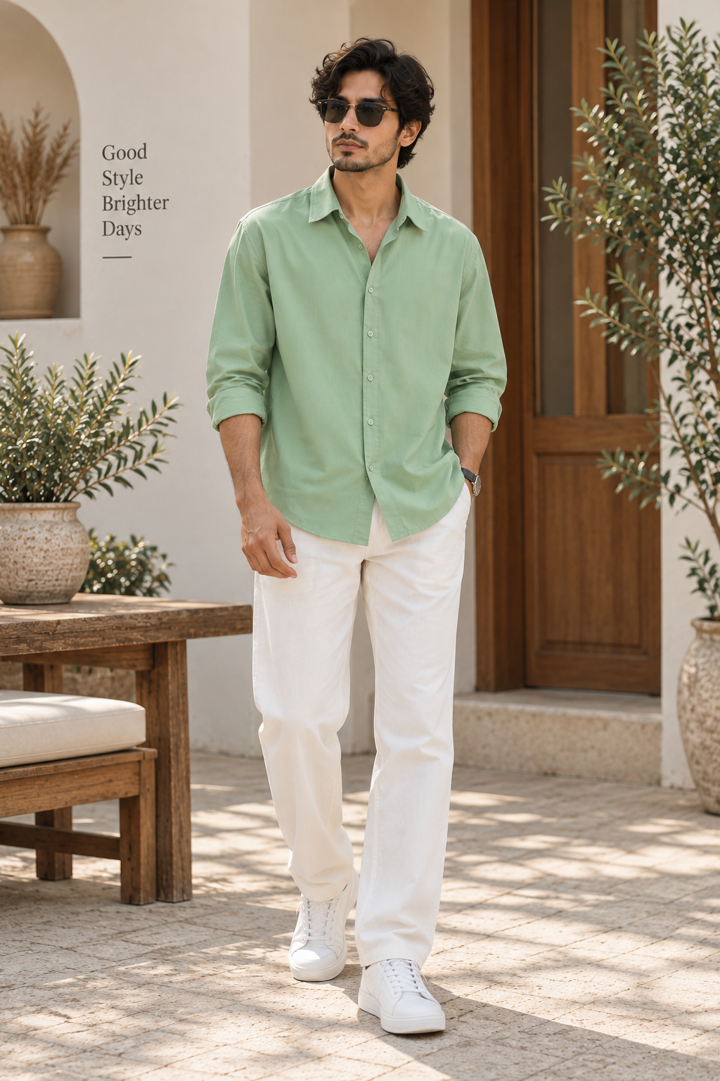 Mint Green Classic Casual Shirt