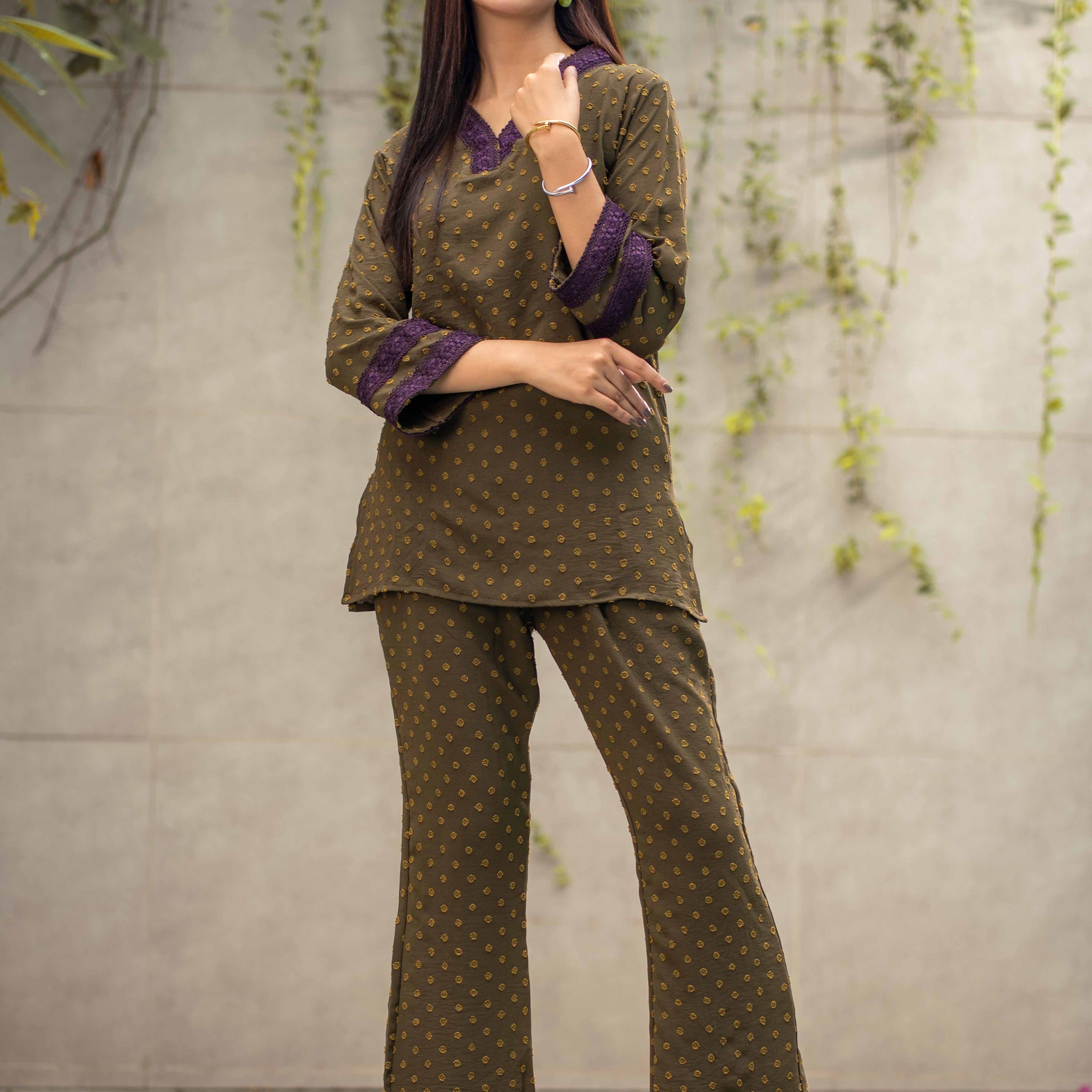 SAPHELLA Olive Luxe Co-ord Set