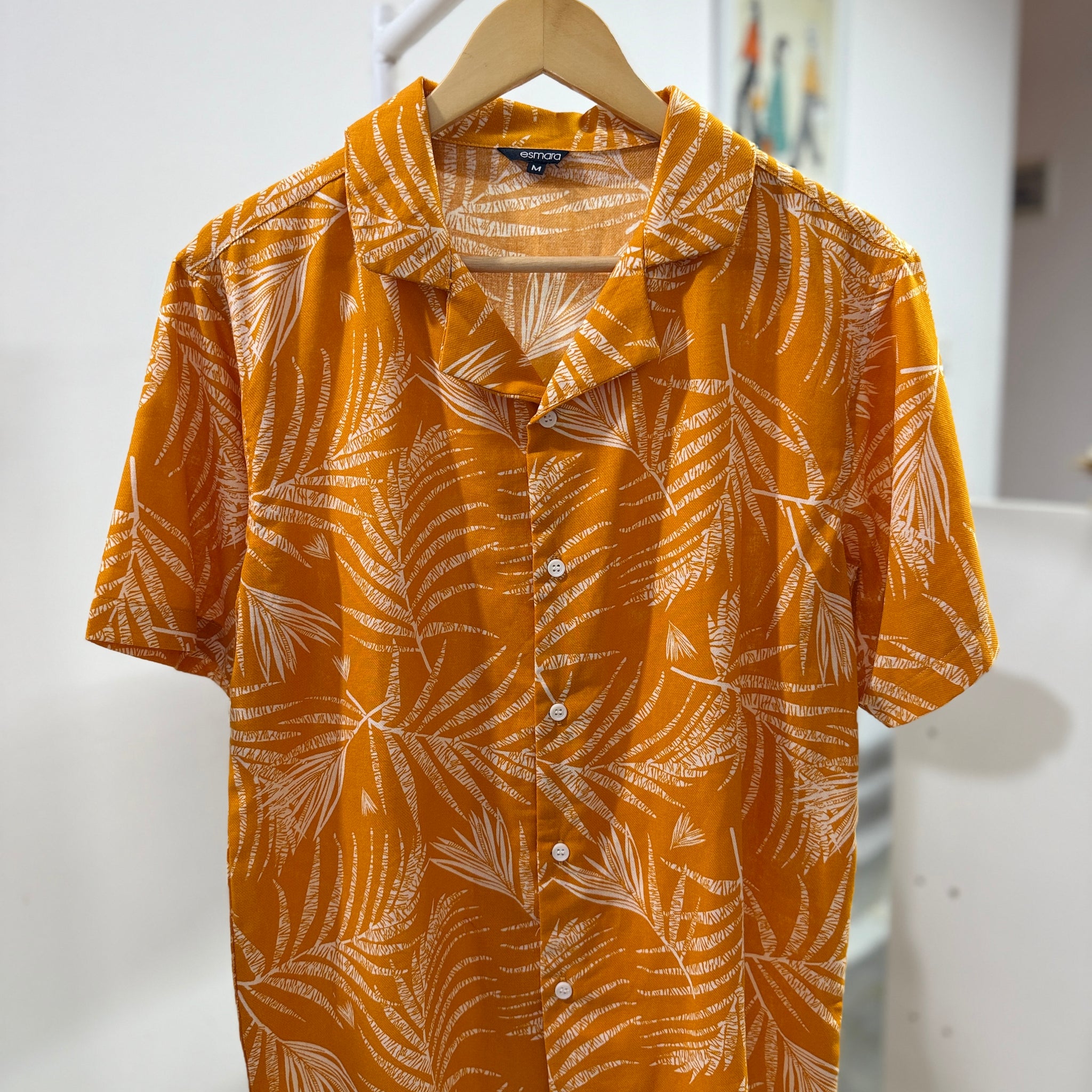 Tropic Ember Cuban Collar Shirt