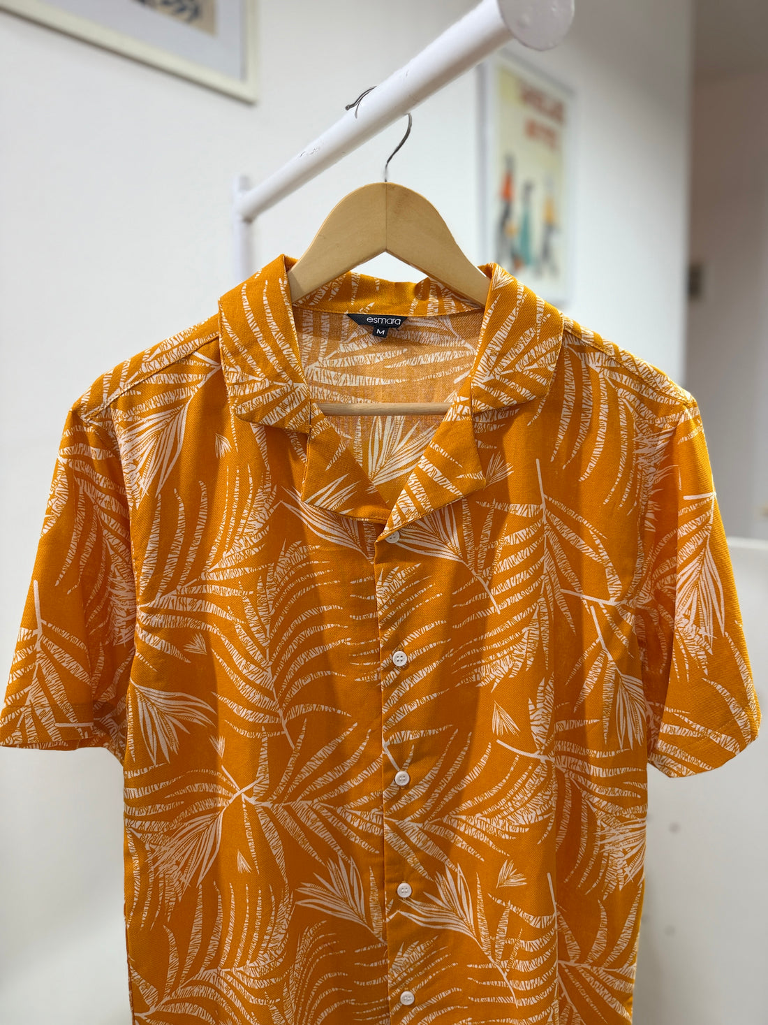 Tropic Ember Cuban Collar Shirt