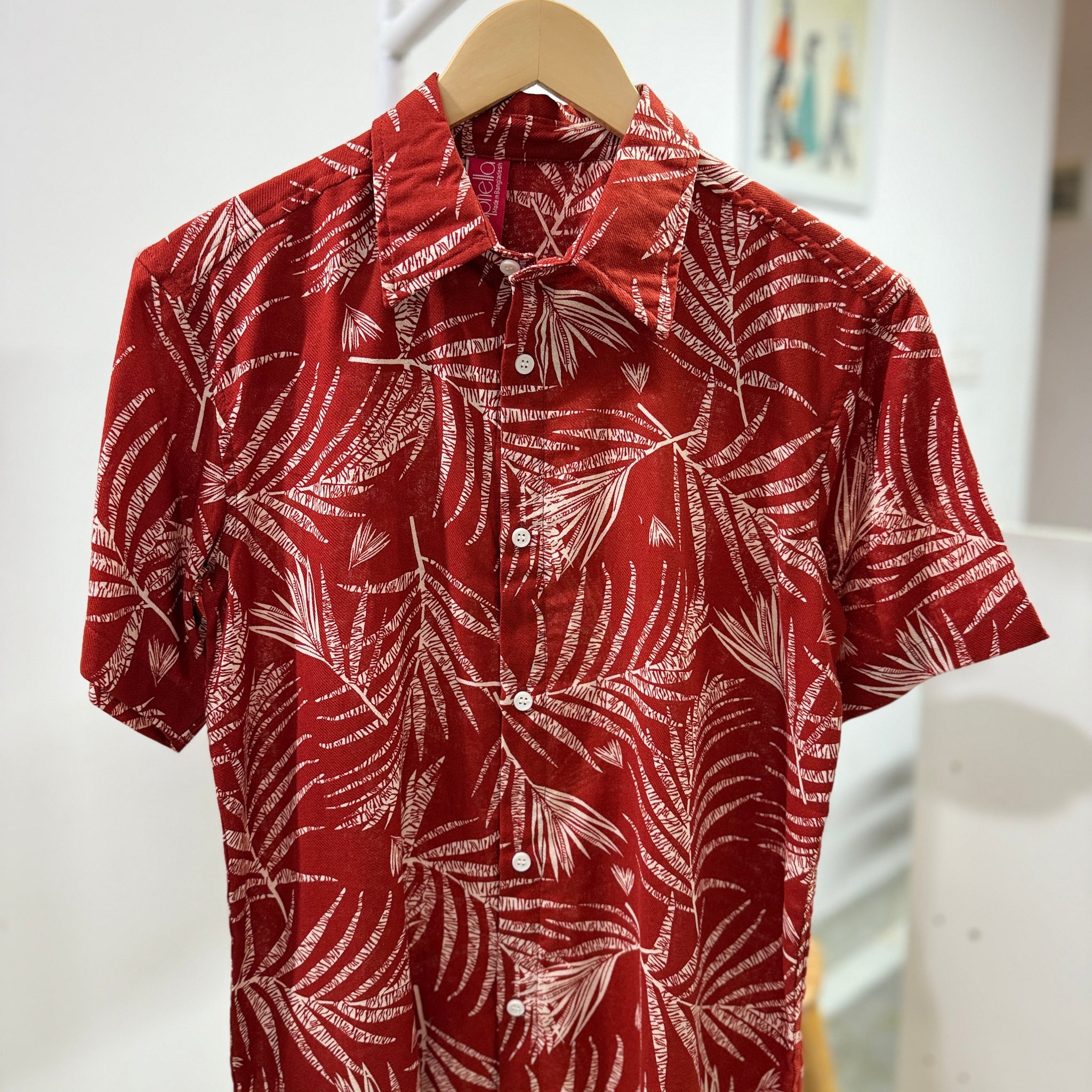 Crimson Palm Shirt