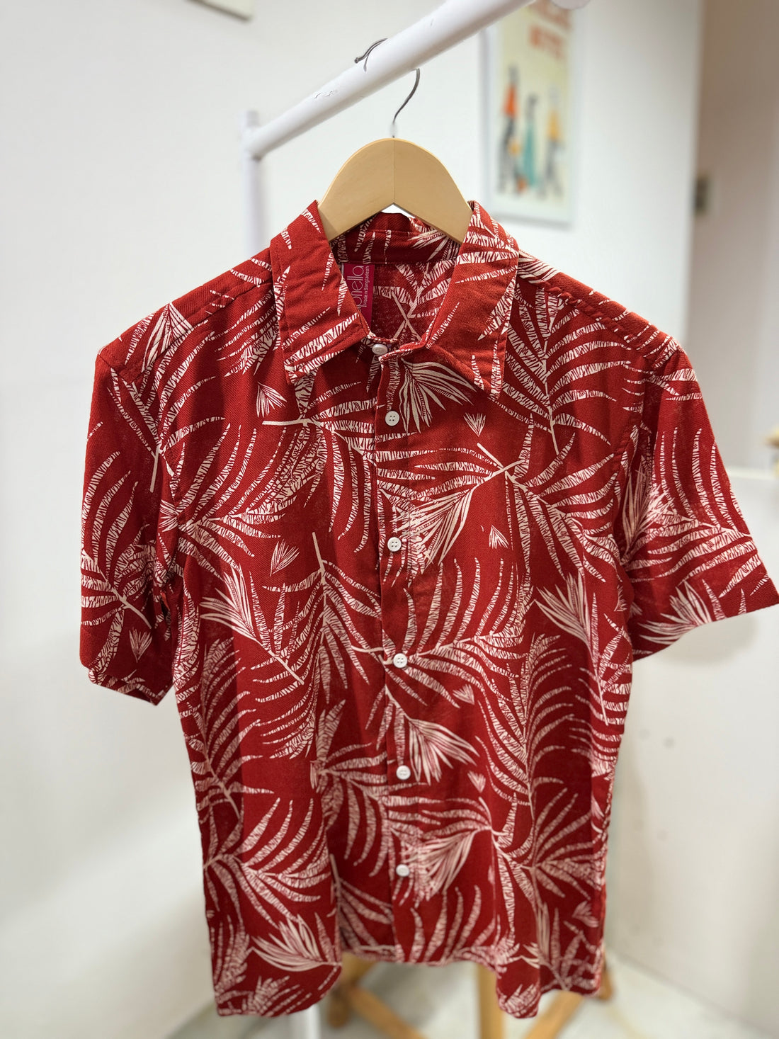 Crimson Palm Shirt