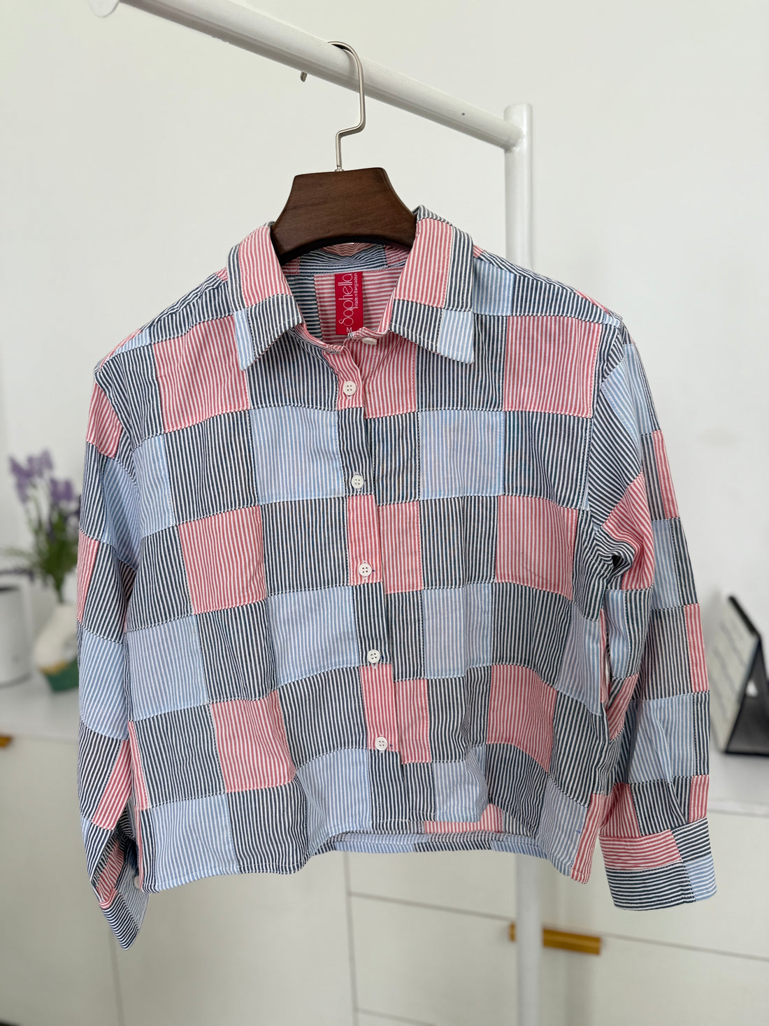 ZYNA Multicolor Women's Crop Shirt