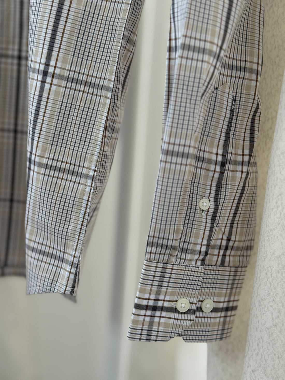 Classic Grid Check Shirt – Monochrome Casual/Formal Wear