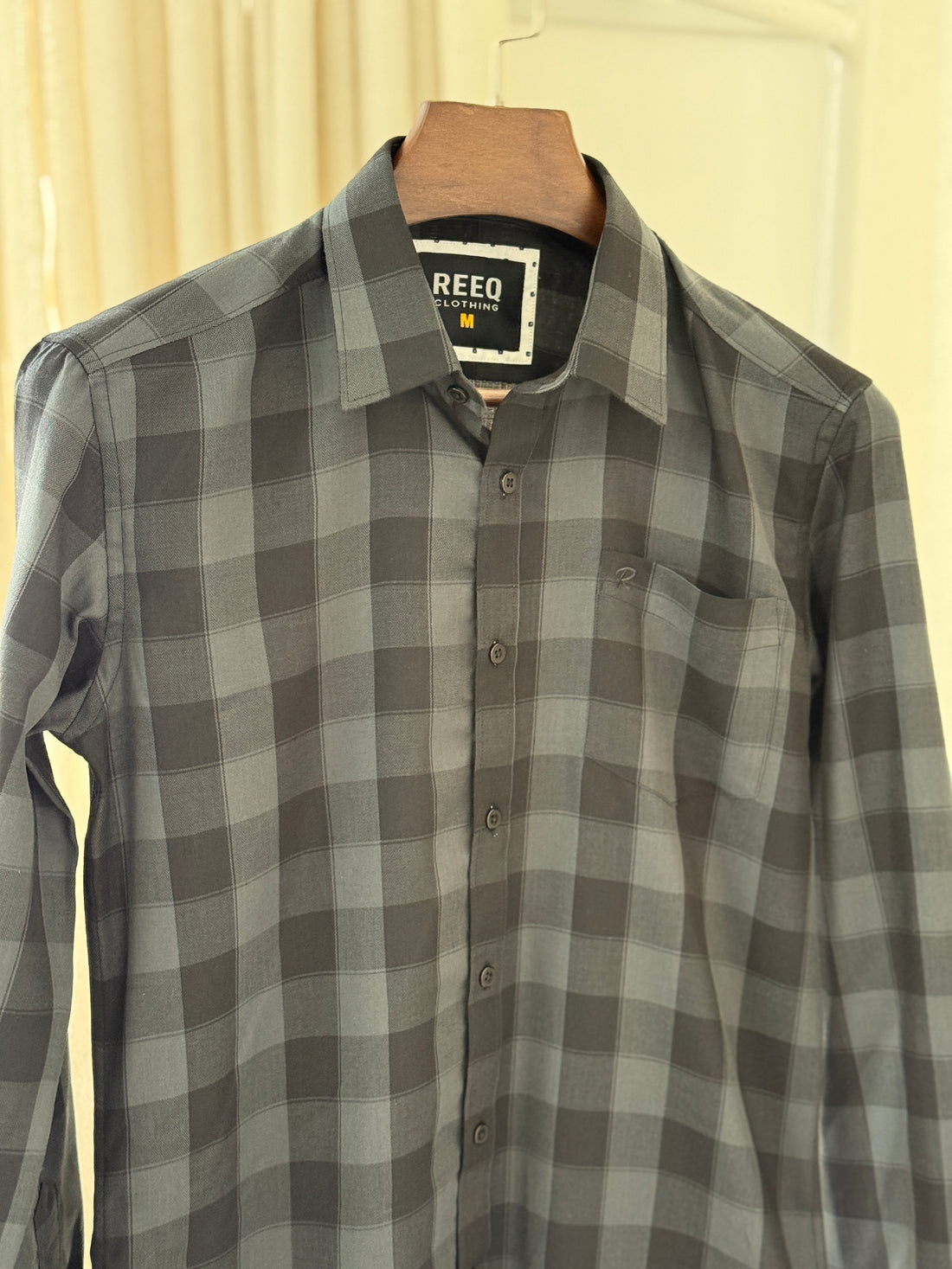 Classic Monochrome Grey-Black Check Shirt