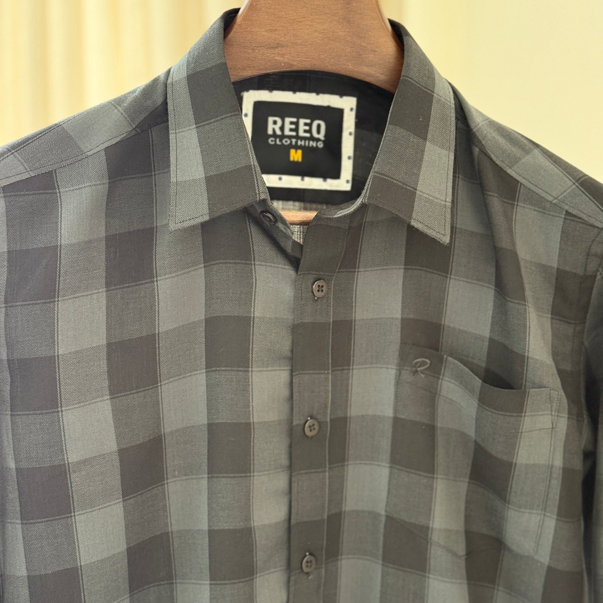 Classic Monochrome Grey-Black Check Shirt
