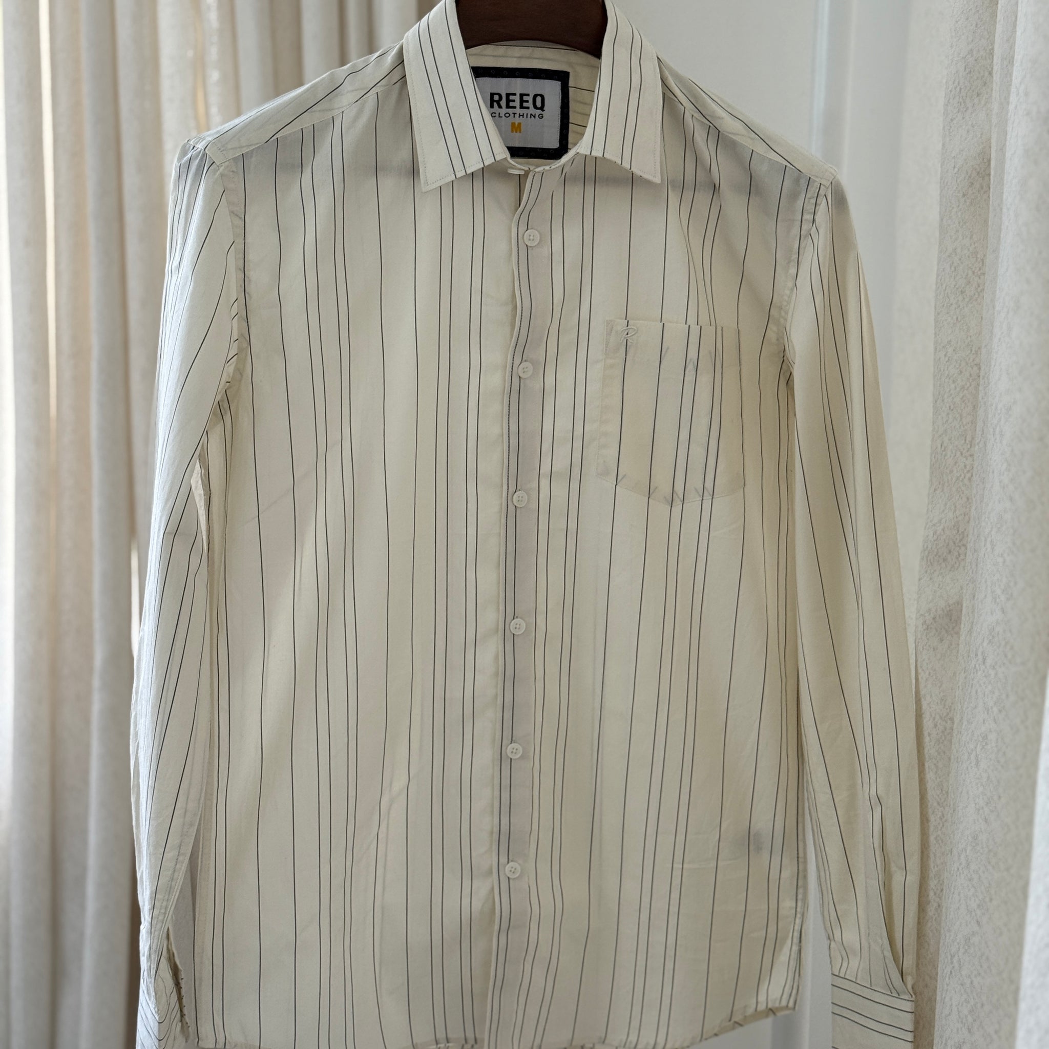 Classic Ivory Pinstripe Shirt