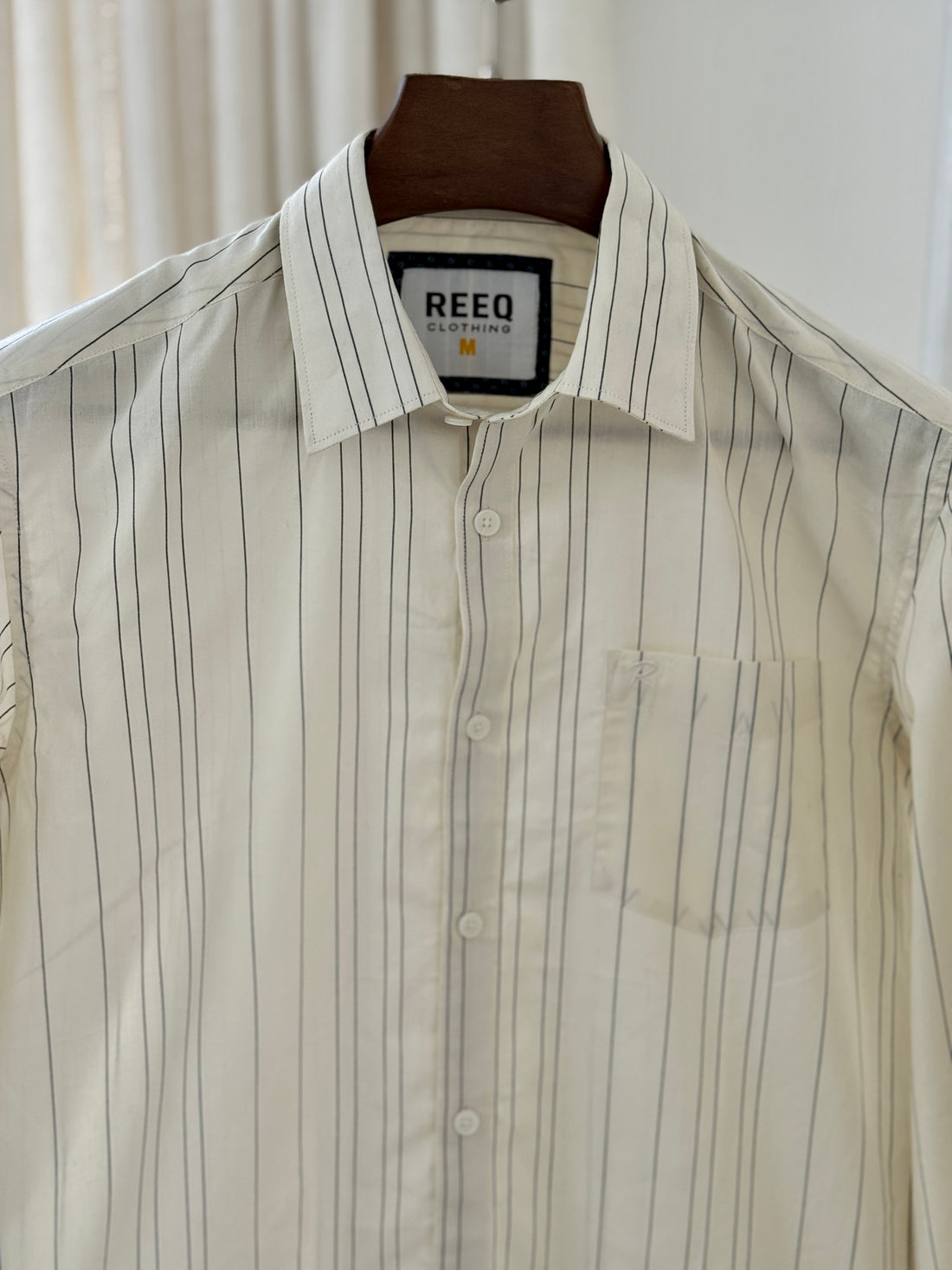 Classic Ivory Pinstripe Shirt