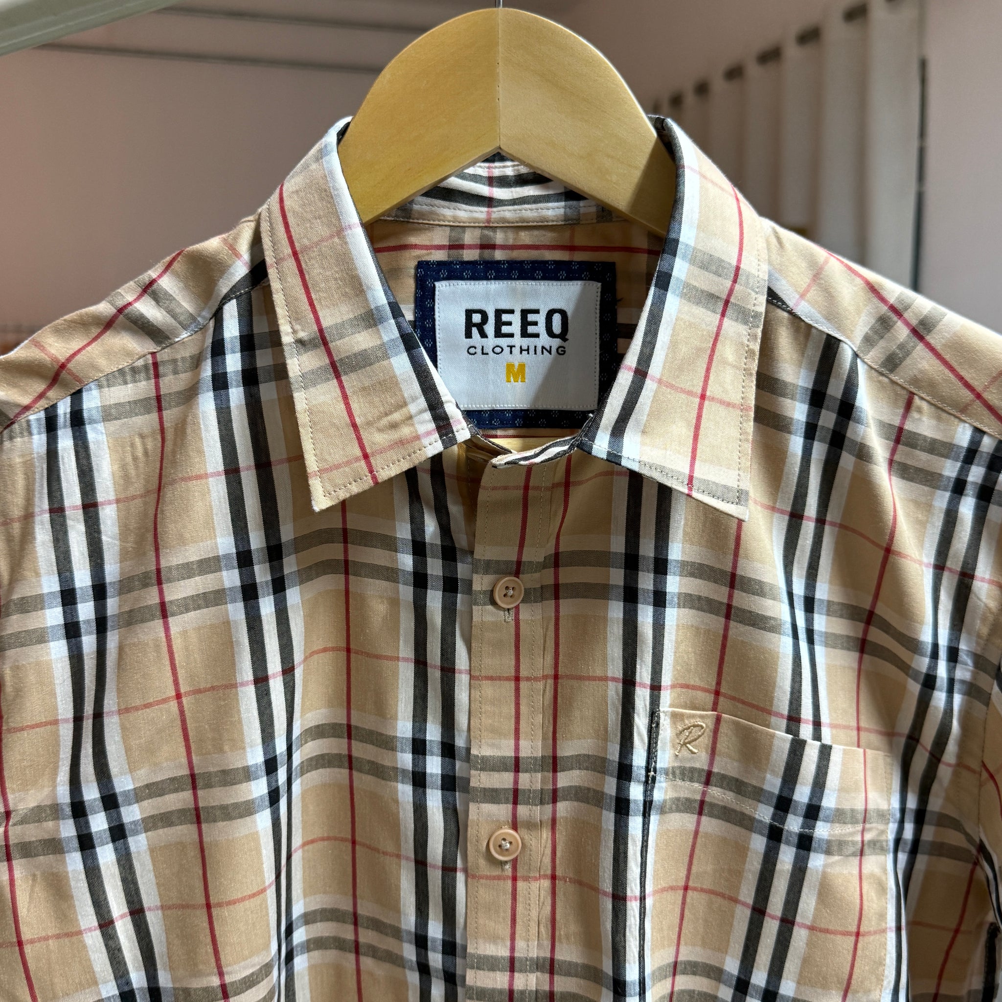 REEQ Classic Beige Tartan Check Shirt