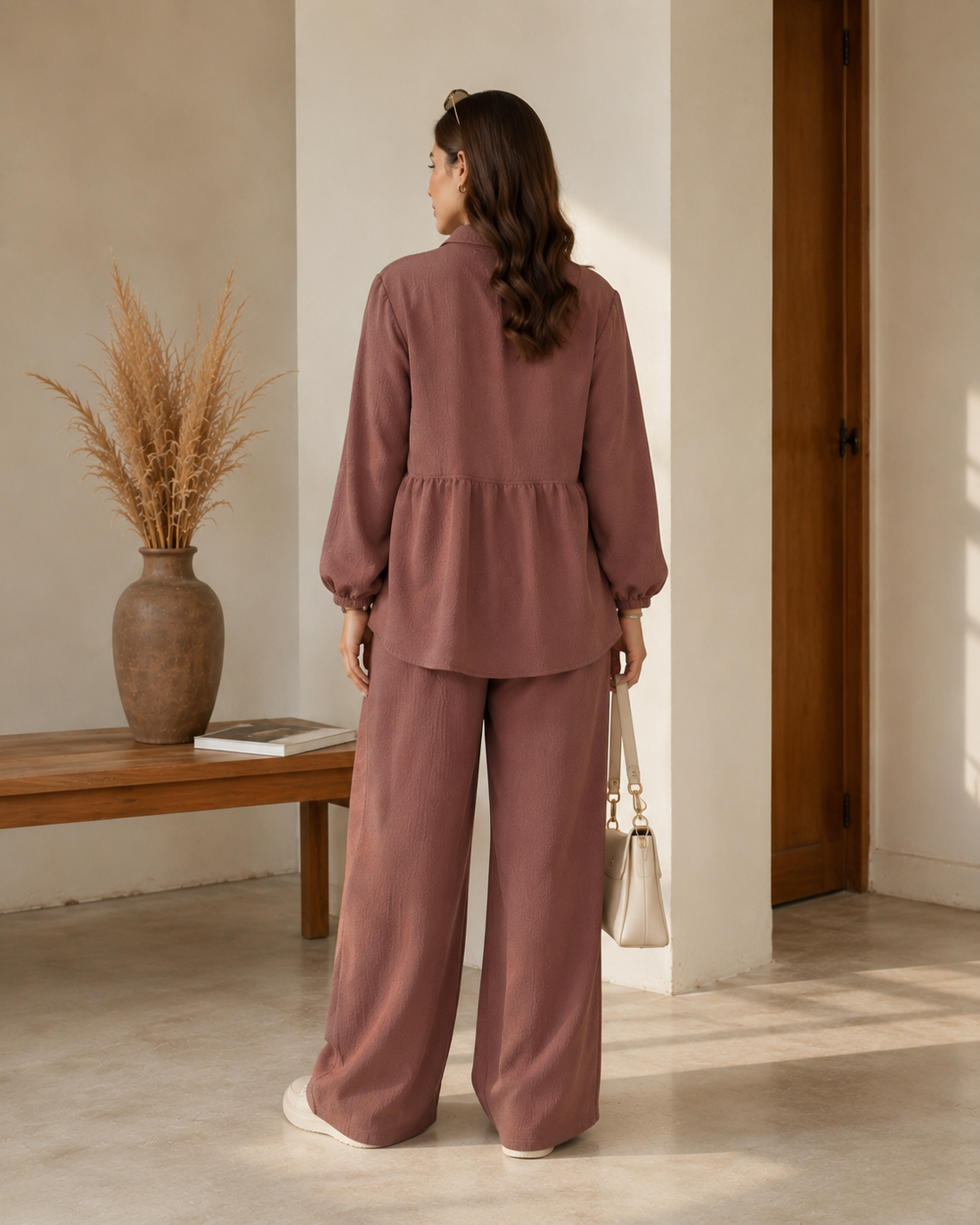 Women's Mocha Relaxed Fit Co-ord