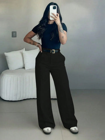Women's High-Waisted Wide-Leg Pants