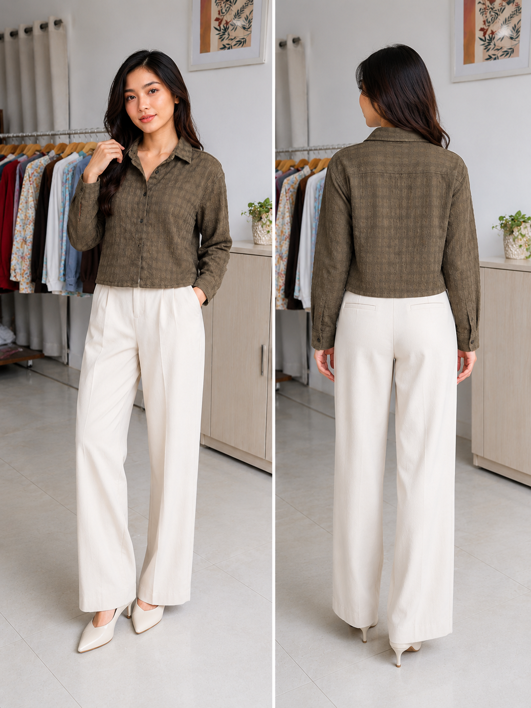 Women’s Cropped Relaxed Shirt