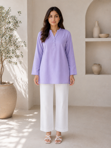 Women's Lavender Straight Kurti