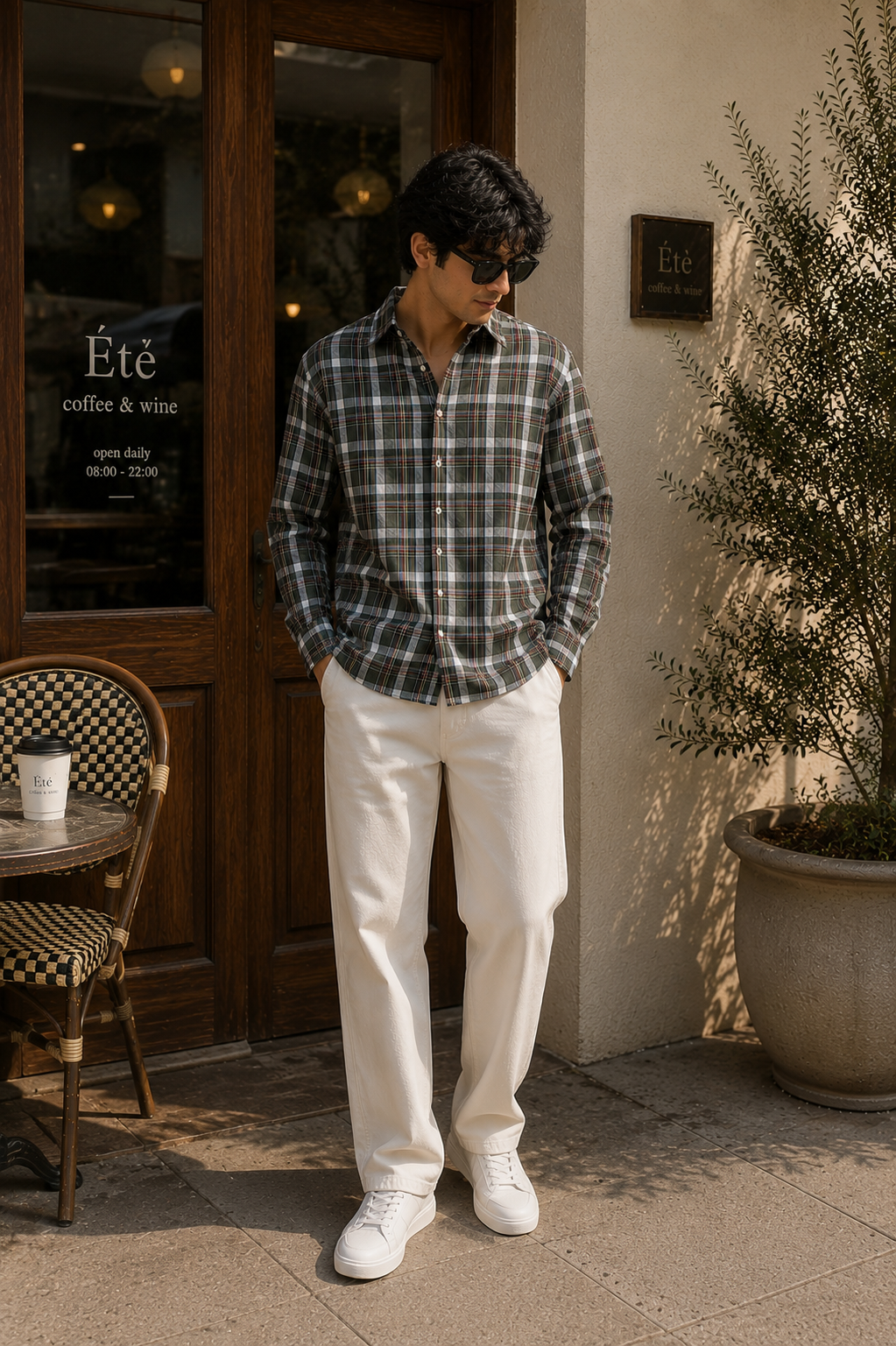 Forest Check Full Sleeve Cotton Shirt